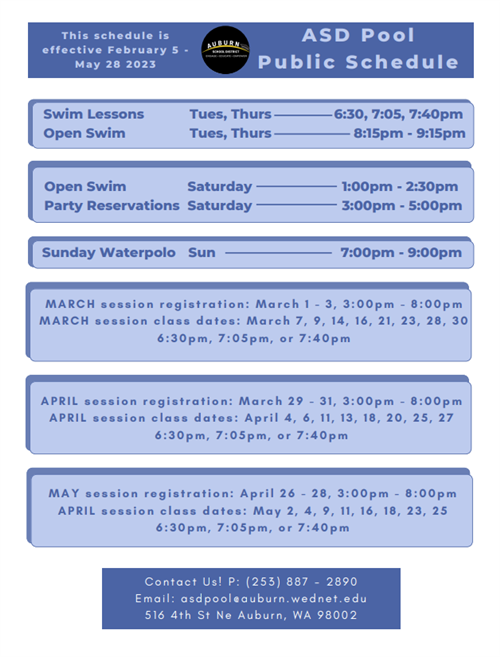 Pool Schedule